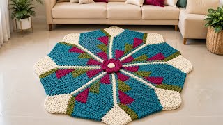🏡 Big Size Flower Doormat Design | Handmade Mat Making Tutorial 😍