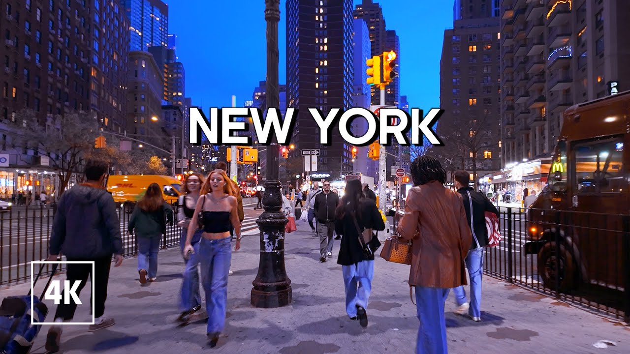 New York, Amerika Serikat | Jelajah Kota Sore 4K | 10 Apr 2025
