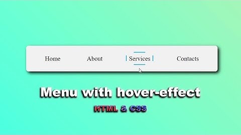 Как создать горизонтальное меню с hover effect HTML and CSS || Navigation menu HTML & CSS only