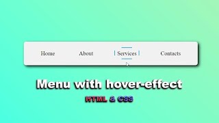 Как сделать меню с hover эффектом на HTML и CSS | Navigation menu HTML & CSS step by step Как сделать меню с hover эффектом на HTML и CSS | Navigation menu HTML & CSS step by step
