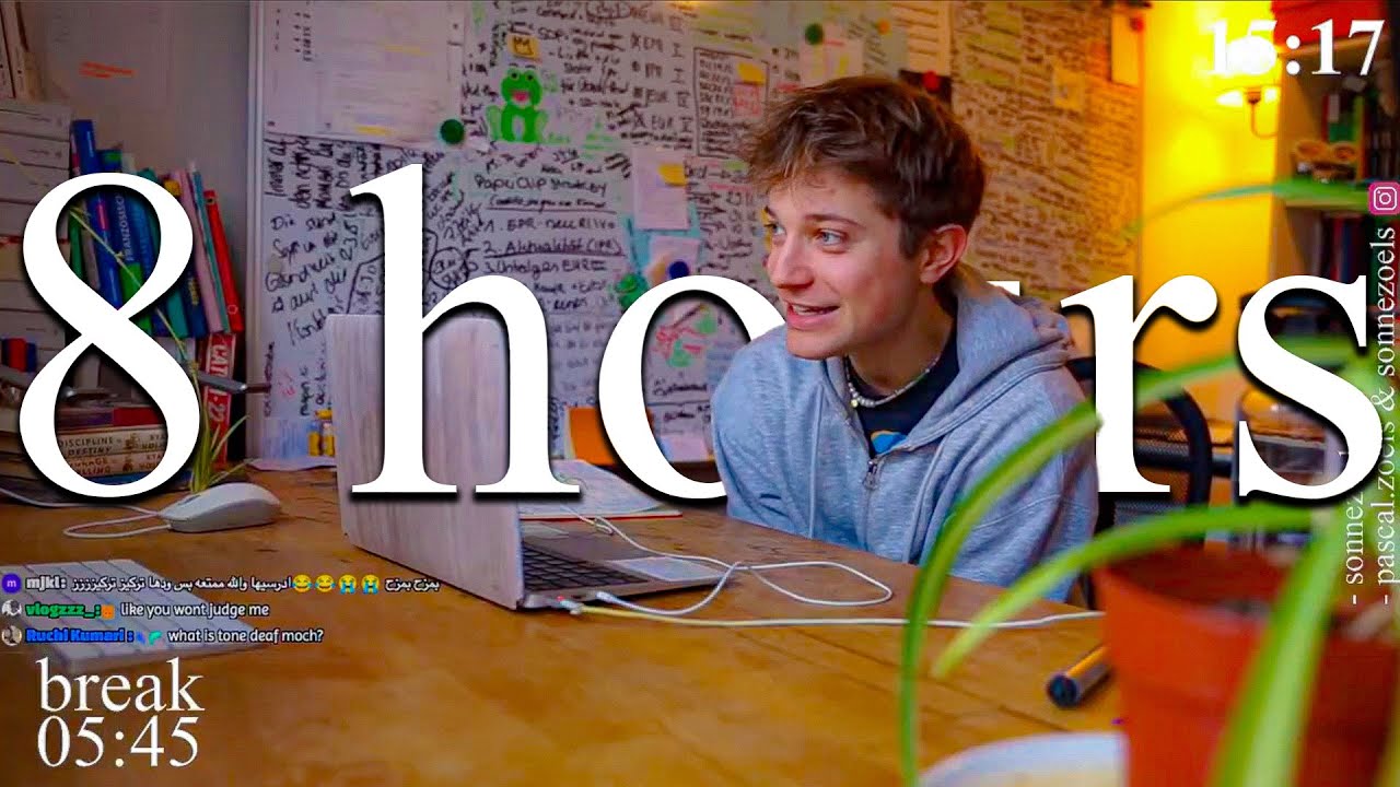 LIVE | 8-HOUR study with me 📚⛈️ rain sounds & pomodoro timer 60 & 10