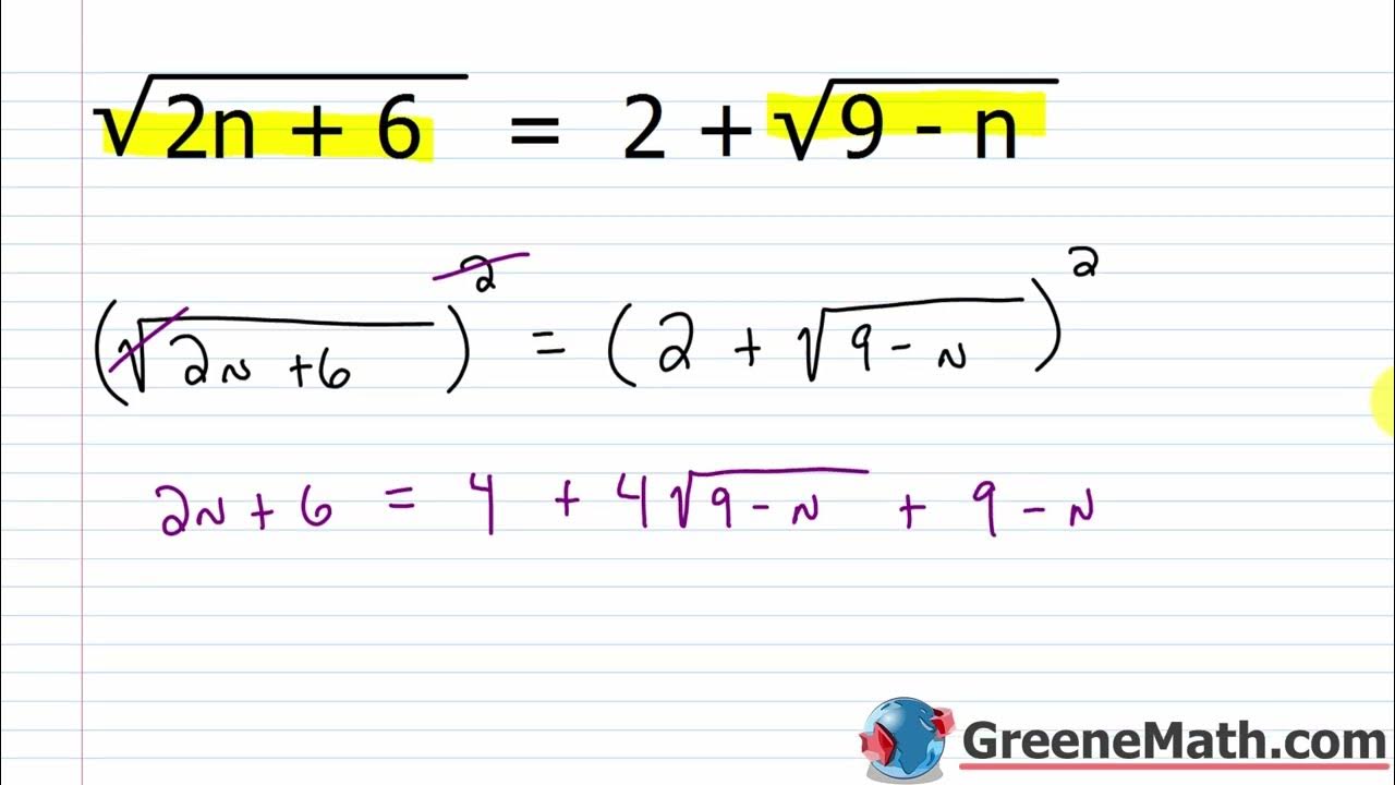 How to Solve Square Root Equations Practice Test Full Solutions - YouTube