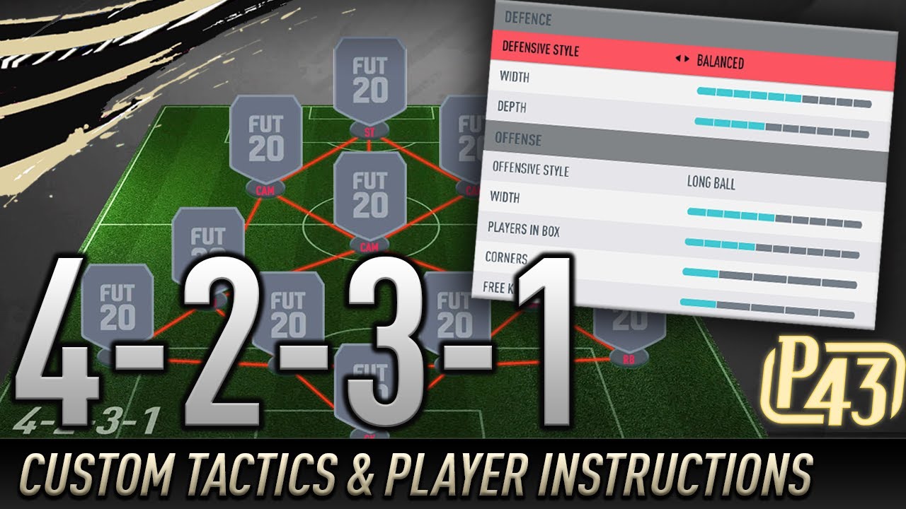 BEST FORMATION IN FIFA 20! 4231 CUSTOM TACTICS & PLAYER INSTRUCTIONS