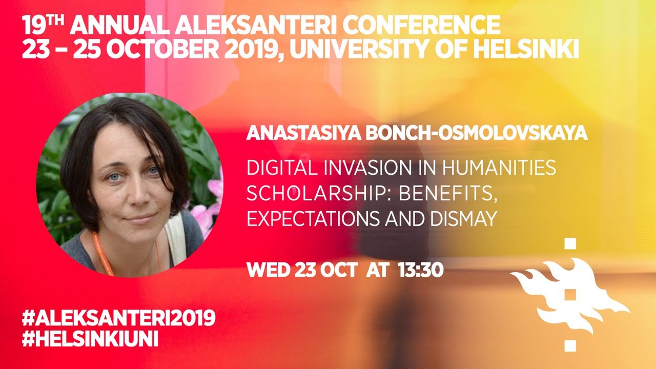 Aleksanteri Conference 2019 Keynote: Anastasiya Bonch-Osmolovskaya