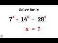 Solve for x | Exponentiation and Logarithm problem | Advanced Algebra problems | Mathematics