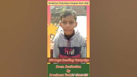 100 Days Reading Campaign (Poem Recitation) Activity by Prashant Yadav class-2B