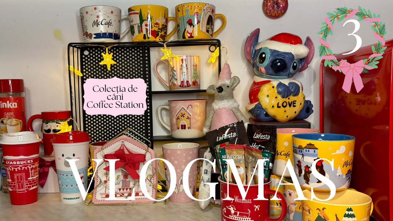Vlogmas 3 | Коллекция рождественских кружек от Pepco, LC Waikiki, McCafe 🎄 | Мы украшаем кофейную...