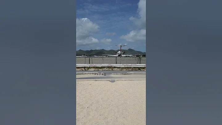 Getting blown away by a plane taking off at Prince...