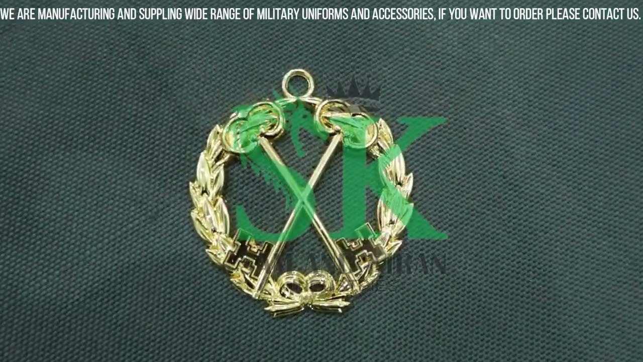 Masonic Treasurer Gold Jewel, Grand Treasurer Blue Lodge Officer Collar Jewel