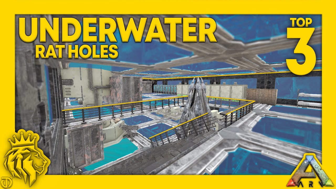 TOP 3 UNDERWATER Rat Holes W/ FULL Base Designs | ARK: Survival Evolved