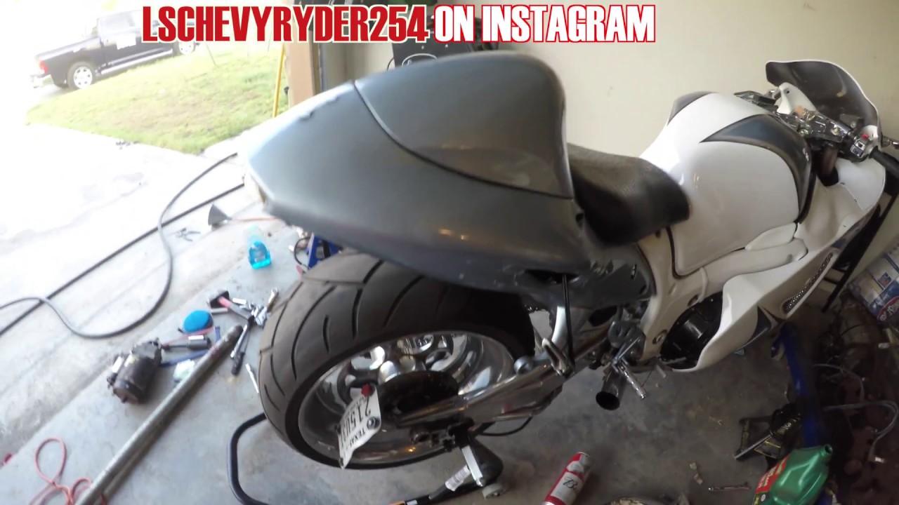 HARBOR FREIGHT $32 Motorcycle Stand fits My 2006 Hayabusa with 240 kit ...