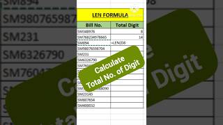 Excel की सबसे आसान Trick - Digit Count करना सीखो || LEN Function #excel #tutorial