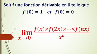 Calculer une limite en utilisant la dérivée en un point.