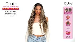 Outre 100% Fully Hand-Tied Whole Lace Wig Boho Mermaid Box Braids 32