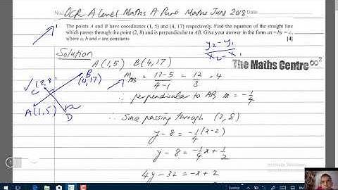 OCR A Level Pure Maths H240/01 June 2018 Q1