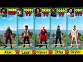 LEON VS OTHO VS K VS ALOK VS SKYLER ABILITY TEST IN FREE FIRE- SAMSUNG,A3,A5,A6,A7,J2,J4,J5,J7,S5,S6