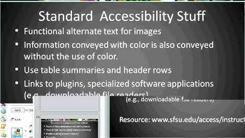 ACCESSIBILITY AND COURSE DESIGN CONSIDERATION FOR INSTRUCTORS AND COURSE DESIGNERS USING MOODLE
