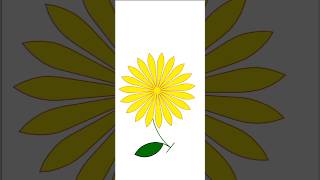 Sun Flower in Turtle #turtle #python #coding #trending #shorts #viral #short