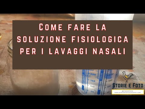 61 --- Come fare la soluzione fisiologica per i lavaggi nasali