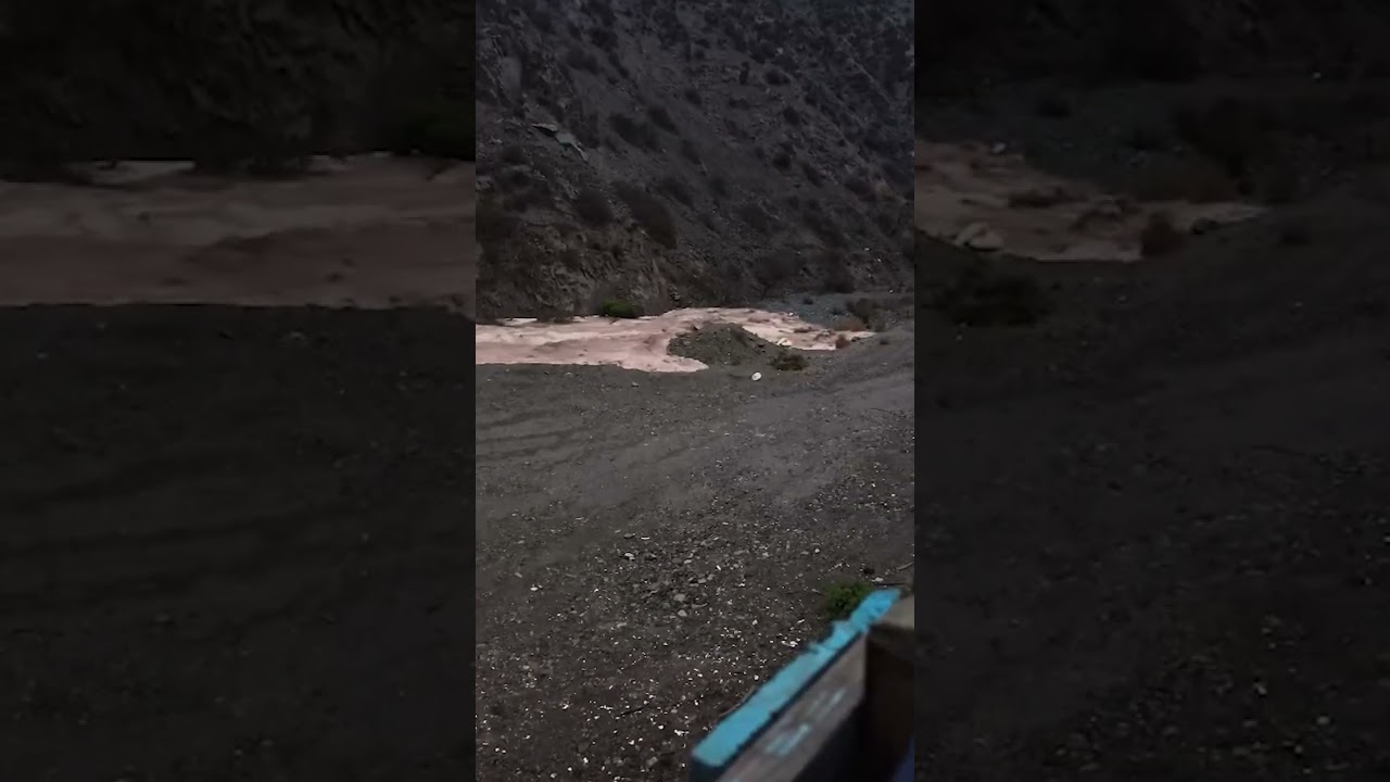 Agua comienza a correr por quebrada de Islón en la región de Coquimbo
