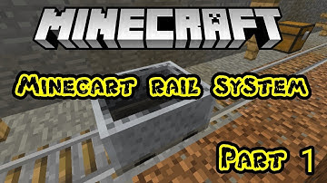 How to make a minecart rail system part 1