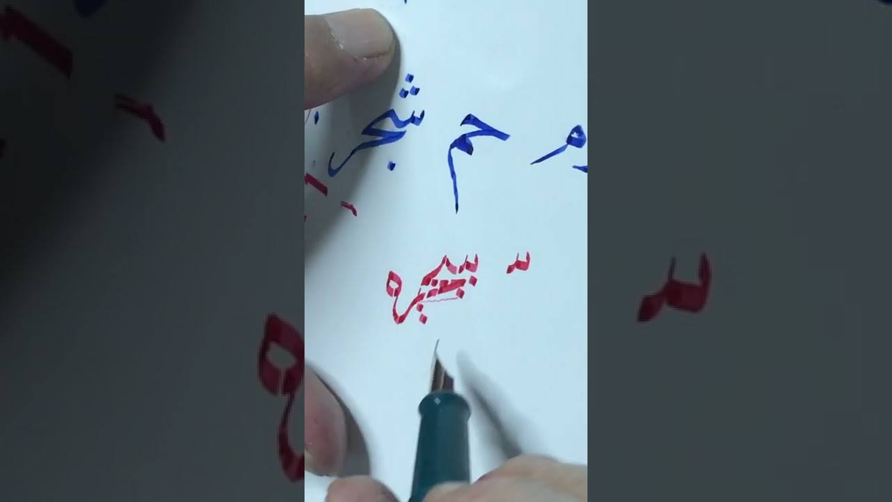 شرح كتابة كلمات (حجج شجرة جيجا) خط النسخ
