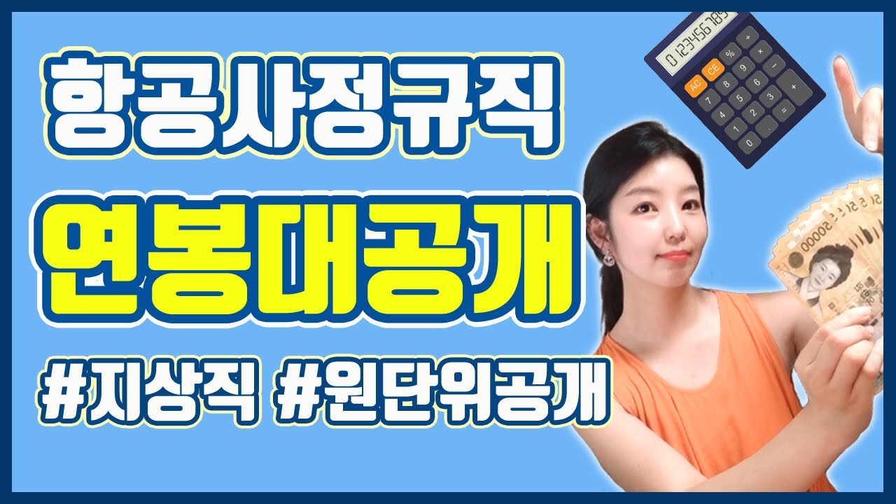 항공사 지상직 월급통장 대공개 /항공사 정규직 연봉/ 원단위 공개