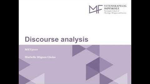 6D Discourse analysis