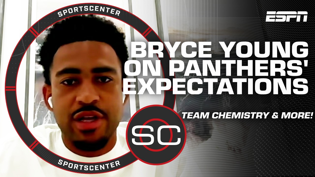 Bryce Young talks QB progression with Panthers, Legette's raccoon meal & more! | SportsCenter