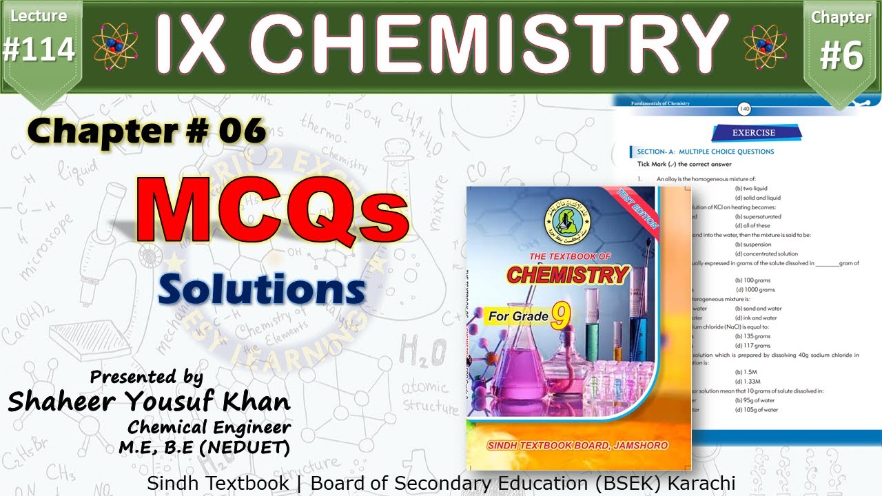Exercise MCQs Chapter 6 Solutions Class 9 Chemistry Sindh Board Exercise mcqs chapter 6 solutions class 9 chemistry sindh board