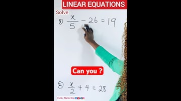 How to solve Linear Equations. #viralmathshorts