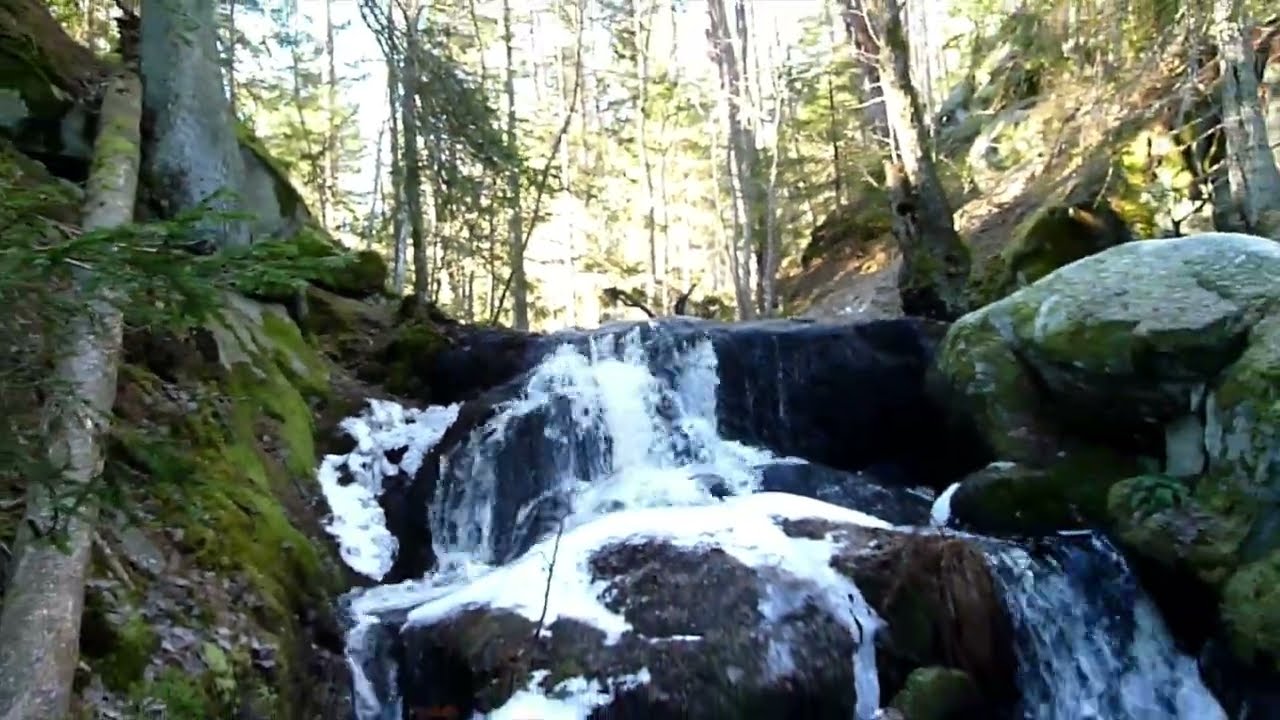 Rävafallet, Magic waterfall in the forest of Brandstorp (Habo Kommun), Jönköpings Län