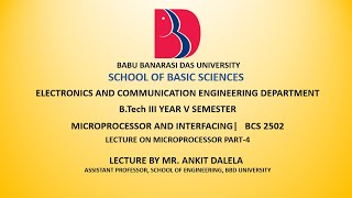 BCS2502| Microprocessor and Interfacing| Lecture-4 Profile