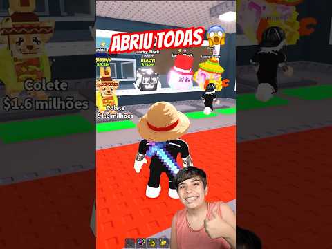MEU IRMÃOZINHO ABROU TODAS LUCKY BLOCKY DELE! Veio SECRET? ROUBE BRAINROT 😍