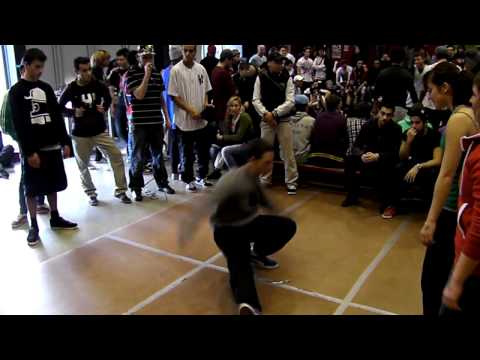 Bboys Matz & David vs Bgrils Hanne & Winnie @ Raw Circles 2011 round 1