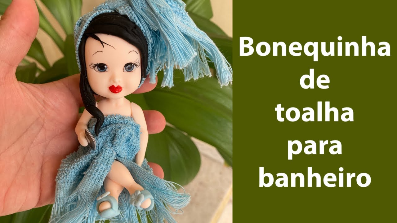 Bonequinha de toalha para banheiro/Biscuit