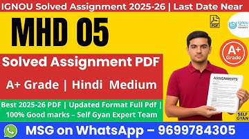 MHD 05 solved assignment 2025 in hindi  MA Hindi download.