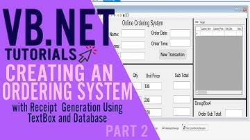 VB.NET TUTORIALS: Creating an Ordering System | Part 2