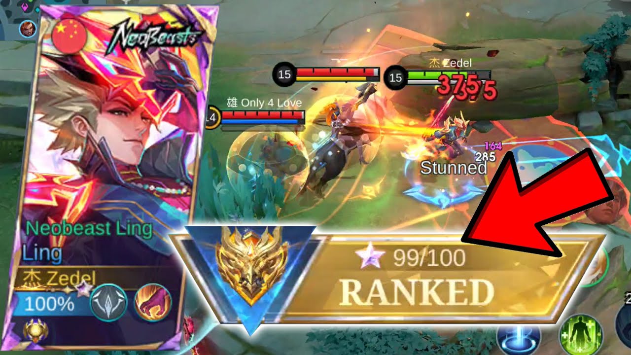 MY LAST MATCH BEFORE IMMORTAL RANK USING NEOBEAST LING IN SOLOQ! (enemy global 5 Lolita and Badang)