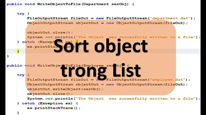 Lập trình Java - Sort các Object trong List - Dùng Collections