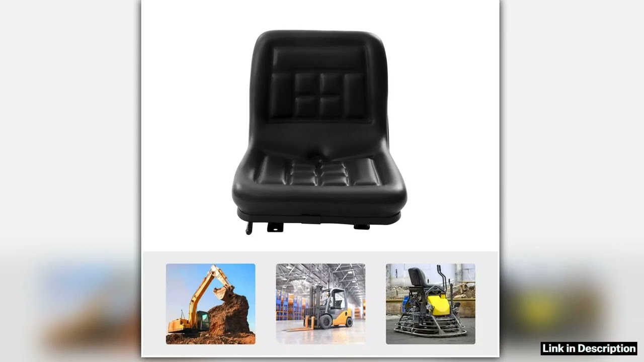 High Back Mower Seat Universal Forklift Seat for Lawn Tractor Excavator Skid Loader Backhoe Dozer S