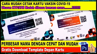 Bisnis Jasa Cetak Kartu Vaksinasi