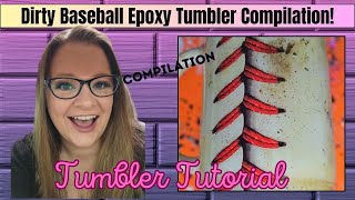 Realistic Dirty Baseball Themed Epoxy Tumbler Tutorial (Shorts Compilation)