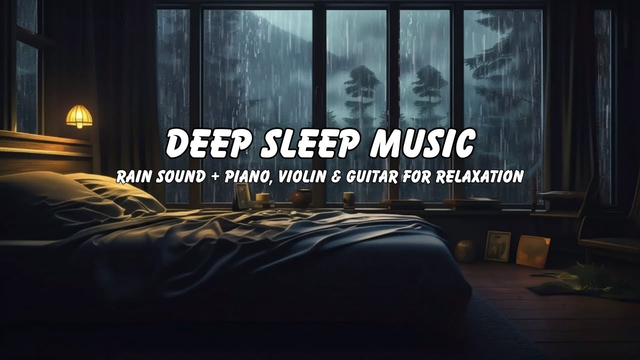 Relaxing Piano and Soft Rain Sounds | Sleep Music in a Peaceful Bedroom Ambience for Stress Relief