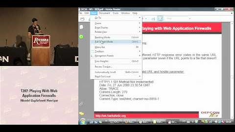 DEFCON 16: Playing with Web Application Firewalls