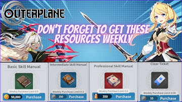 Do NOT forget to buy these every week!!! | Skill Books - Outerplane
