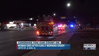 Woman dies after early morning crash at 26th & Q