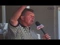 Mike Ditka sings during seventh inning stretch July 5 1998