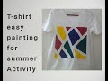 Summer activity easy tshirt fabric painting