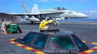 Life Inside the Smallest Room on the Dangerous Flight Deck of an Aircraft carrier